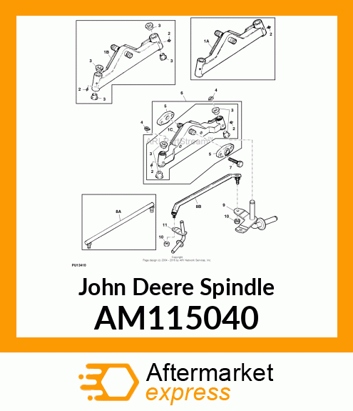 SPINDLE, SPINDLE, WELDED RH AM115040