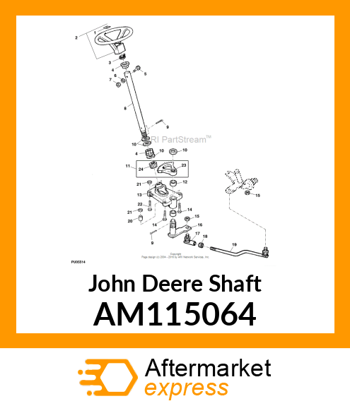 SHAFT, WELDED SECTOR # AM115064