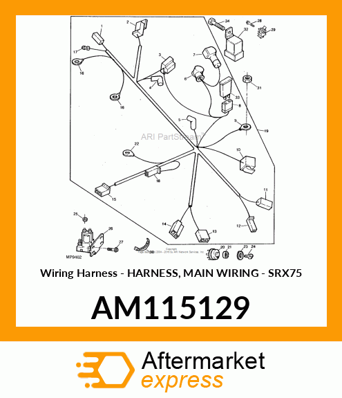 Wiring Harness - HARNESS, MAIN WIRING - SRX75 AM115129