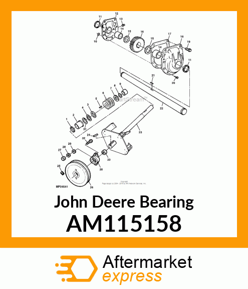 BEARING AND RETAINER ASSEMBLY AM115158