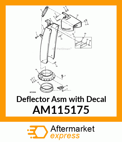 Deflector Asm with Decal AM115175
