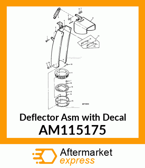 Deflector Asm with Decal AM115175