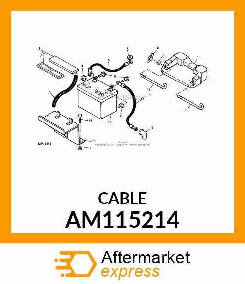 CABLE, BATTERY POSITIVE AM115214