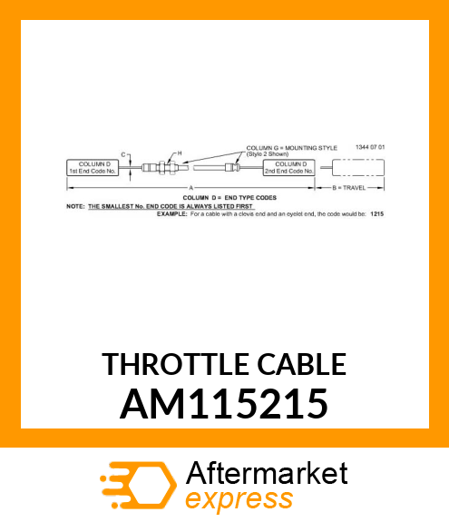 THROTTLE CABLE AM115215