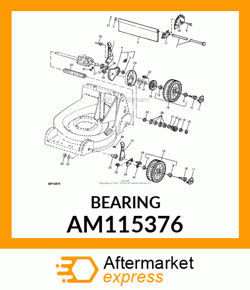 BEARING, NEEDLE ROLLER AM115376