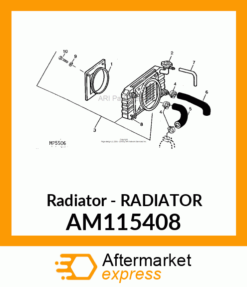 Radiator - RADIATOR AM115408