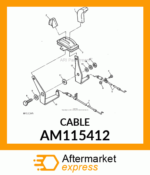 CABLE, THROTTLE GAS AM115412