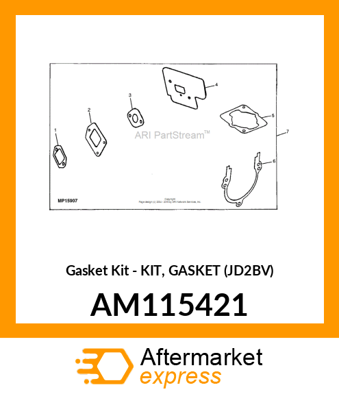 Gasket Kit - KIT, GASKET (JD2BV) AM115421