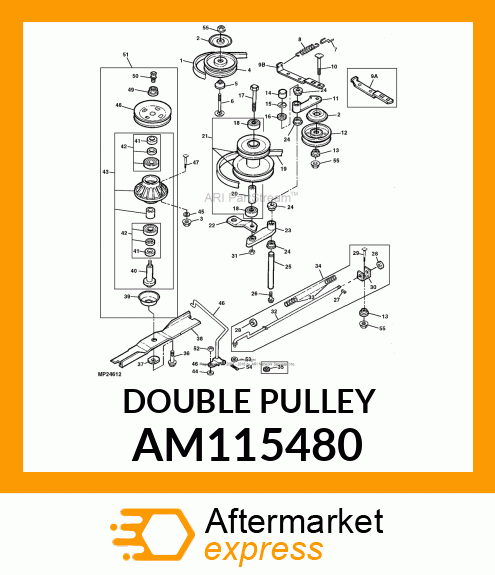 PULLEY, JACKSHEAVE W/BEARINGS AM115480