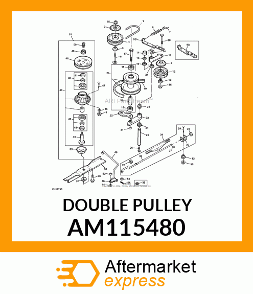 PULLEY, JACKSHEAVE W/BEARINGS AM115480