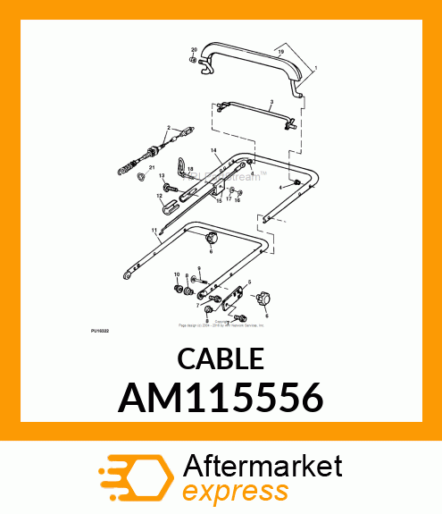 CONTROL, ENGINE BRAKE CABLE # AM115556