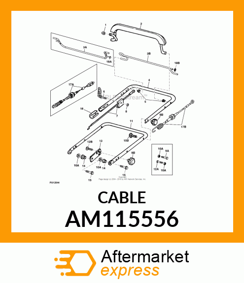 CONTROL, ENGINE BRAKE CABLE # AM115556