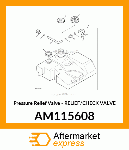 Pressure Relief Valve - RELIEF/CHECK VALVE AM115608