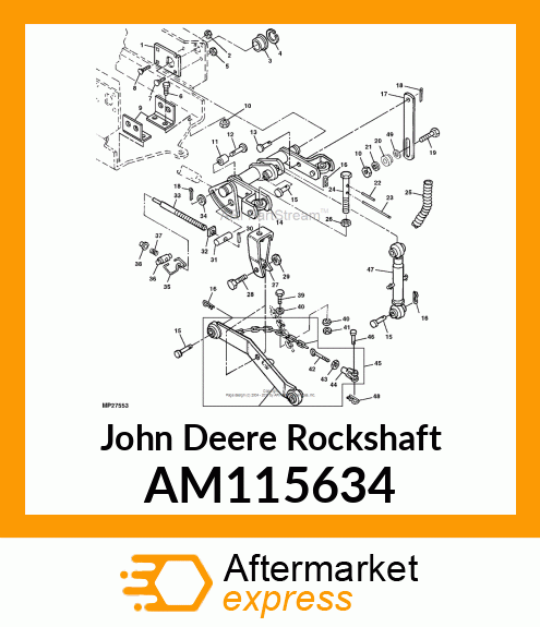 ROCKSHAFT, WELDED AND PAINTED AM115634