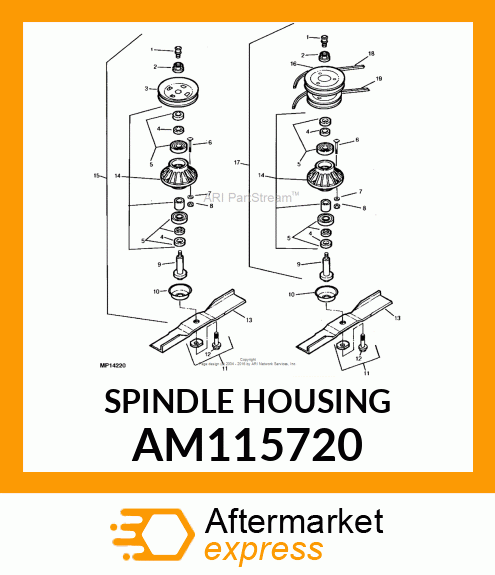 Assembly Line Parts - KIT, SPINDLE HOUSING ASSEMBLY AM115720