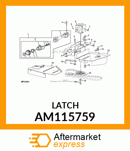 LATCH, LATCH, RIVETED TENSION AM115759