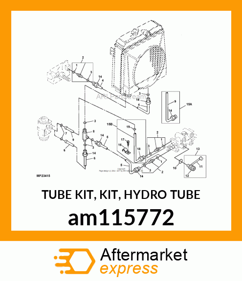 TUBE KIT, KIT, HYDRO TUBE am115772