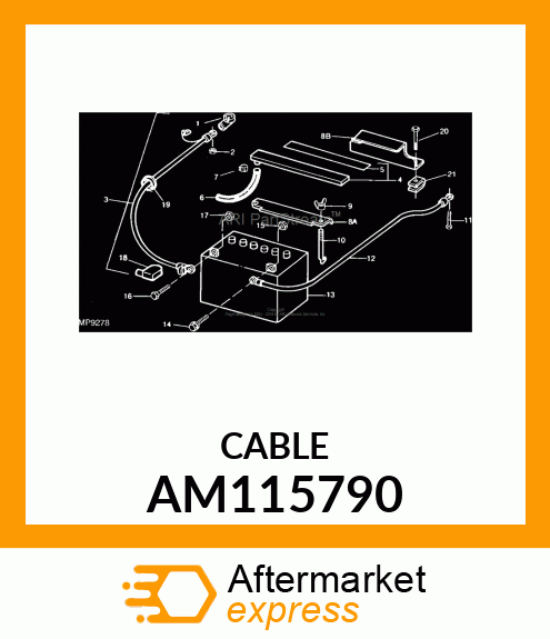 CABLE, POSITIVE BATTERY AM115790