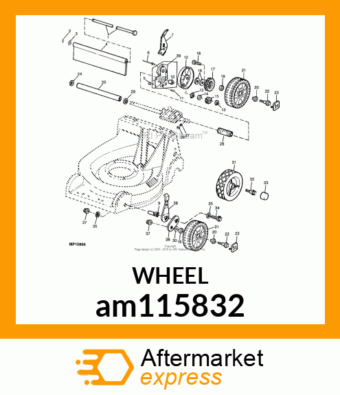 HEEL amp; TIRE ASSY, W/O BUSHINGS # am115832