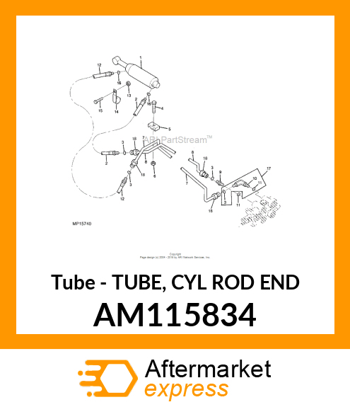Tube - TUBE, CYL ROD END AM115834