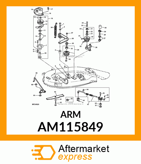 ARM, WELDED JACKSHEAVE (38"/100) AM115849