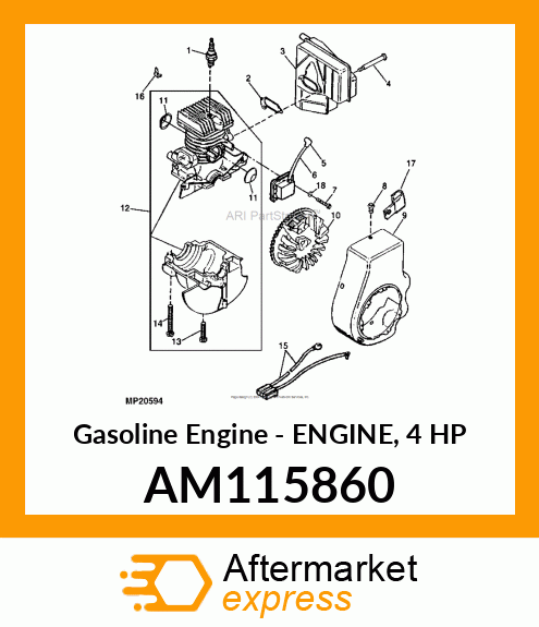 Gasoline Engine - ENGINE, 4 HP AM115860
