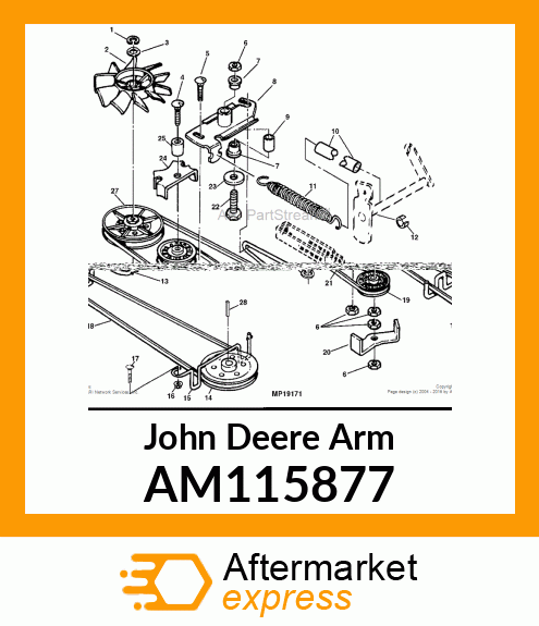 ARM, ARM, WELDED IDLER AM115877