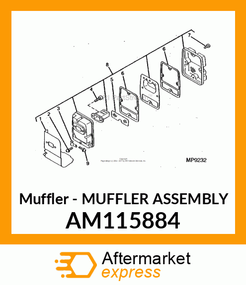 Muffler - MUFFLER ASSEMBLY AM115884