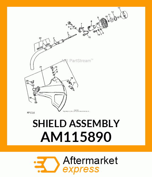 Shield - SHIELD ASSEMBLY, W/LABEL AM115890