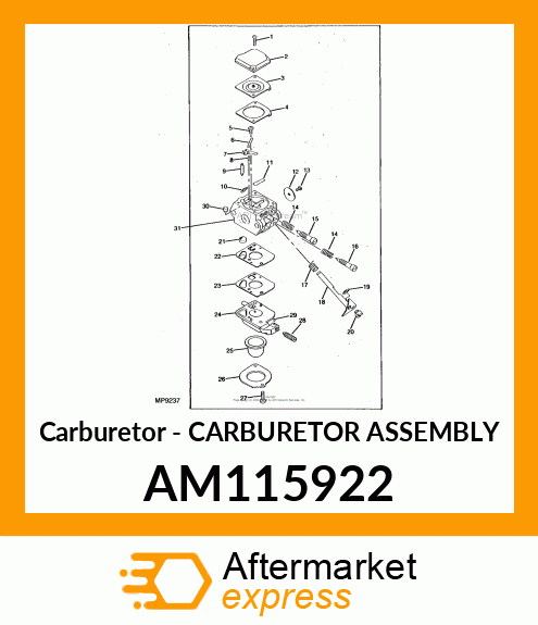 Carburetor - CARBURETOR ASSEMBLY AM115922