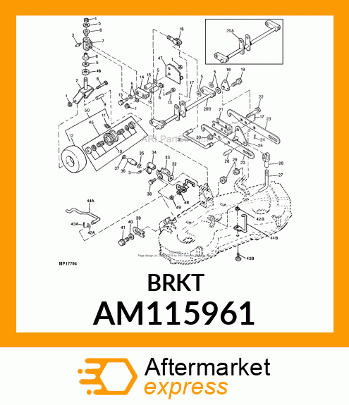 Shaft - SHAFT, FRONT LIFT - WELDED AM115961