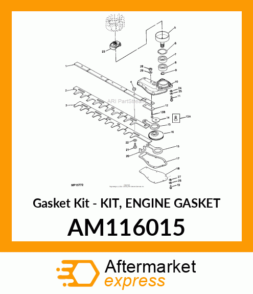 Gasket Kit - KIT, ENGINE GASKET AM116015