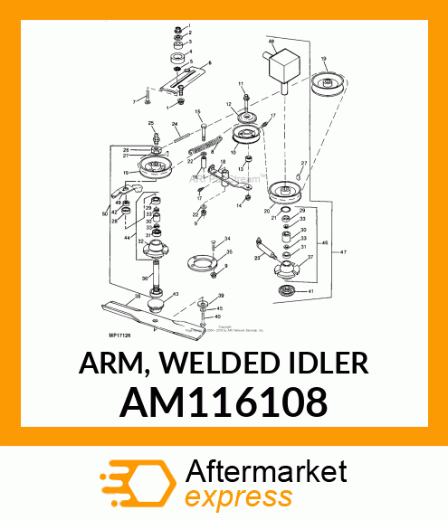 ARM, WELDED IDLER AM116108