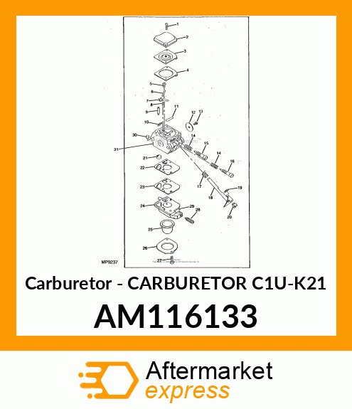 Carburetor - CARBURETOR C1U-K21 AM116133