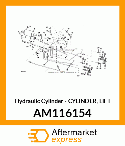 Hydraulic Cylinder - CYLINDER, LIFT AM116154