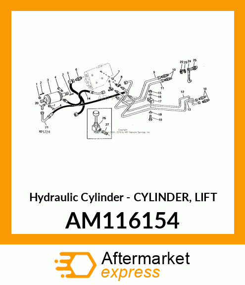 Hydraulic Cylinder - CYLINDER, LIFT AM116154