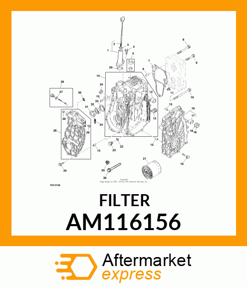 OIL FILTER, FILTER, OIL HST AM116156