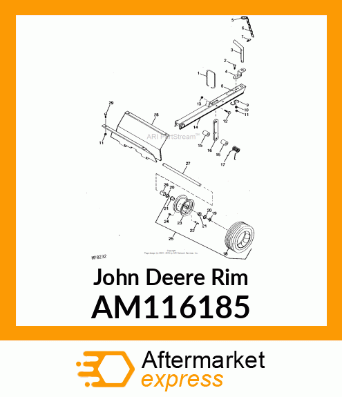 WHEEL AND BEARING ASSEMBLY AM116185