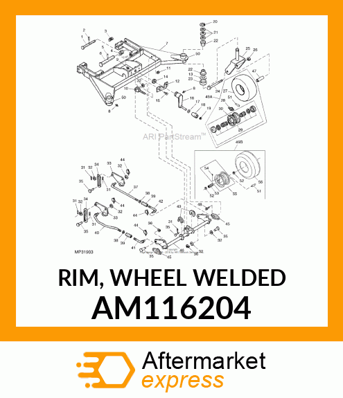 RIM, WHEEL WELDED AM116204