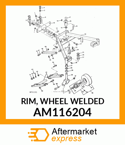 RIM, WHEEL WELDED AM116204