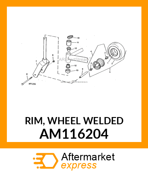 RIM, WHEEL WELDED AM116204