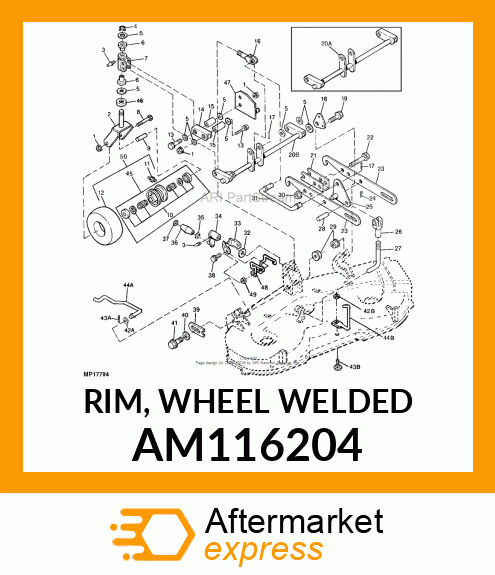 RIM, WHEEL WELDED AM116204