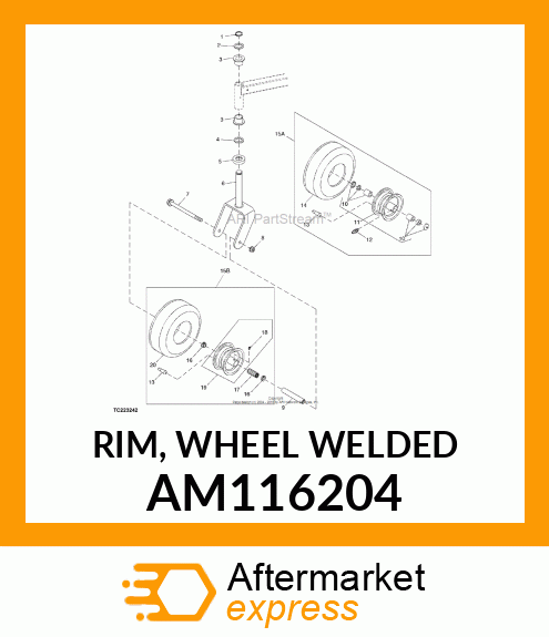 RIM, WHEEL WELDED AM116204