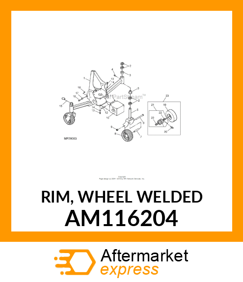 RIM, WHEEL WELDED AM116204