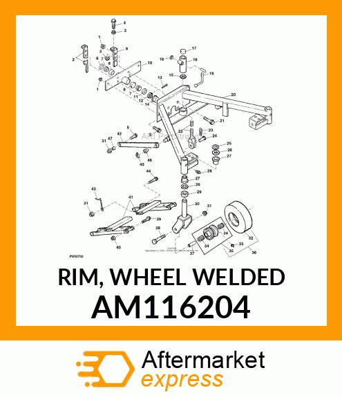 RIM, WHEEL WELDED AM116204