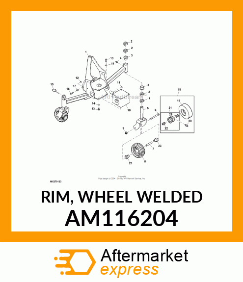 RIM, WHEEL WELDED AM116204