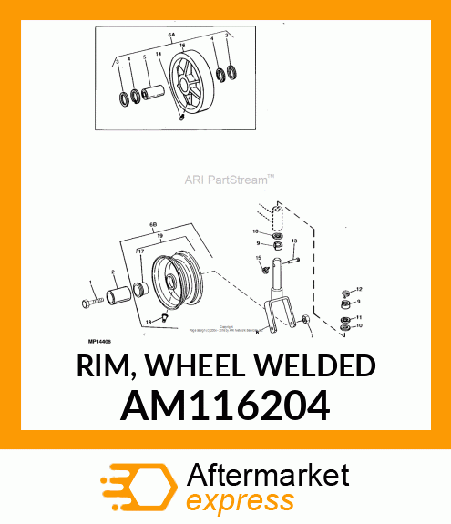 RIM, WHEEL WELDED AM116204