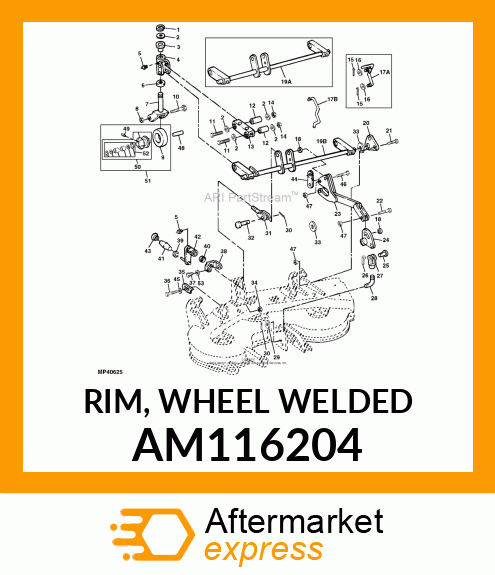 RIM, WHEEL WELDED AM116204