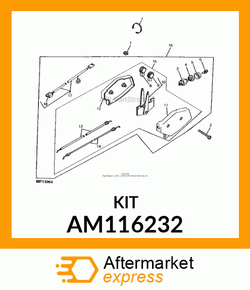 Control - LEVER ASSEMBLY, THROTTLE & SHIFT AM116232