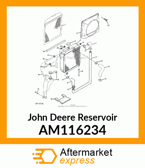 RESERVIOR, COOLANT ASSY. AM116234